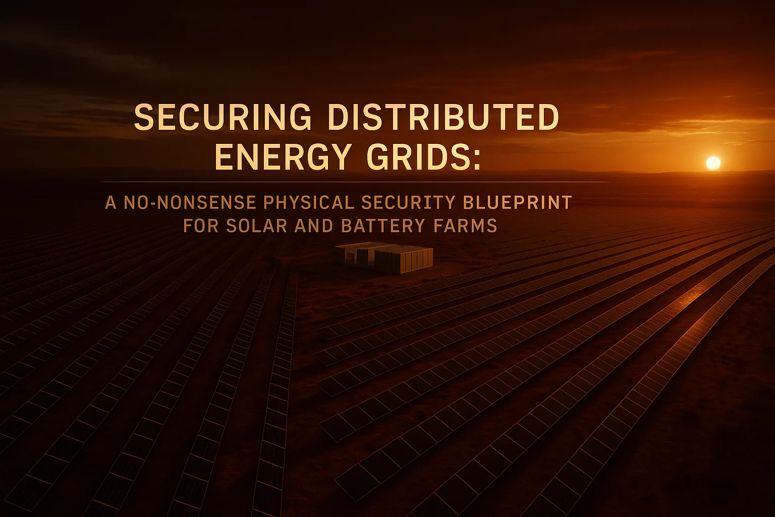 Read more about the article Securing Distributed Energy Grids: A No-Nonsense Physical Security Blueprint for Solar and Battery Farms
